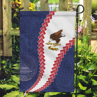 American Samoa Eagle Garden Flag Polynesian Tribal Pattern Curve Style LT05 Garden Flag Blue - Polynesian Pride