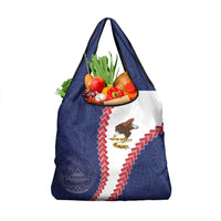 American Samoa Eagle Grocery Bag Polynesian Tribal Pattern Curve Style LT05 1-pack One Size Blue - Polynesian Pride