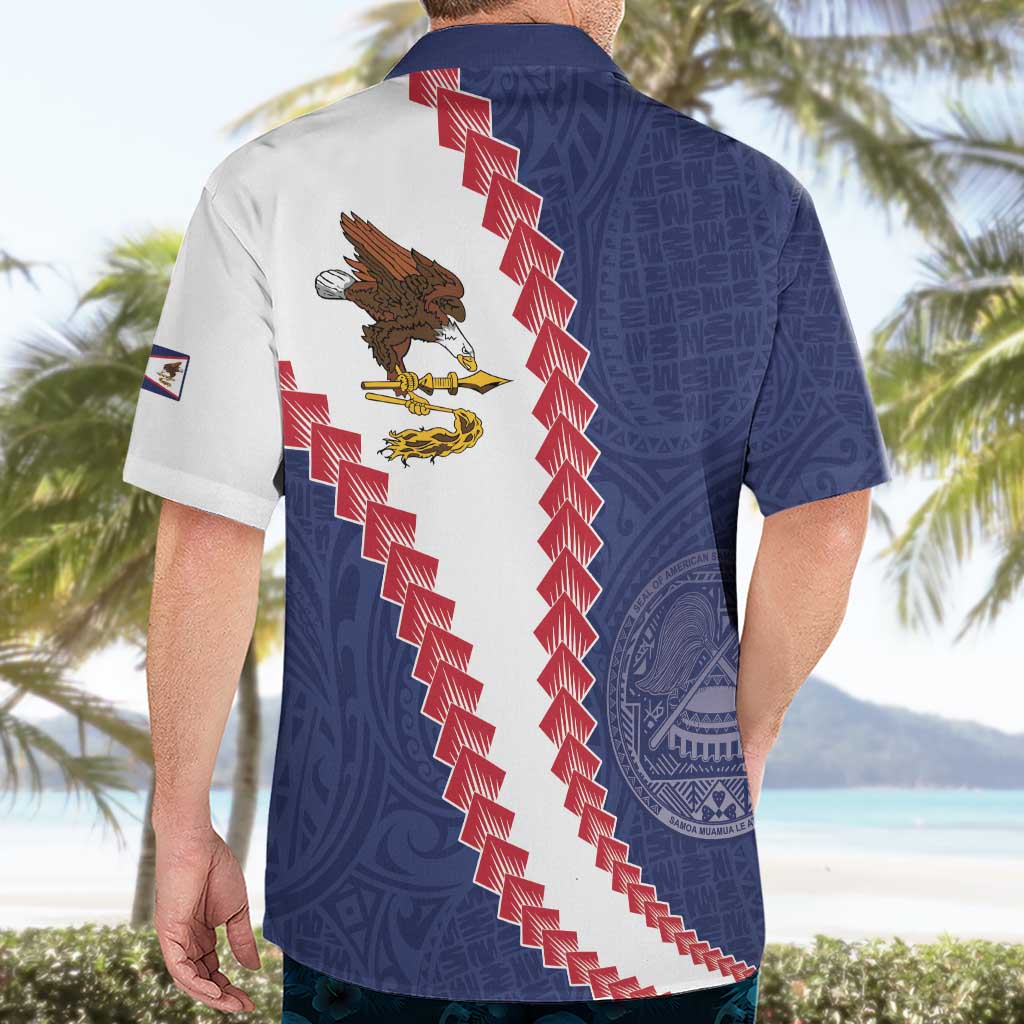 American Samoa Eagle Hawaiian Shirt Polynesian Tribal Pattern Curve Style LT05 - Polynesian Pride