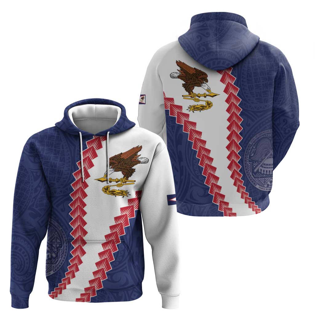 American Samoa Eagle Hoodie Polynesian Tribal Pattern Curve Style LT05 - Polynesian Pride
