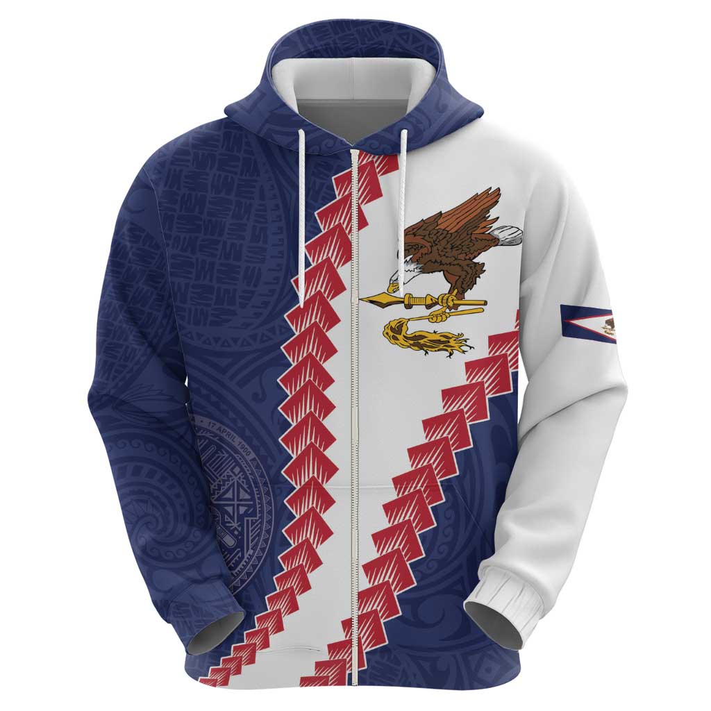 American Samoa Eagle Hoodie Polynesian Tribal Pattern Curve Style LT05 - Polynesian Pride