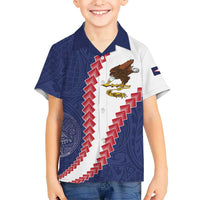 American Samoa Eagle Kid Hawaiian Shirt Polynesian Tribal Pattern Curve Style