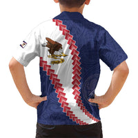 American Samoa Eagle Kid Hawaiian Shirt Polynesian Tribal Pattern Curve Style