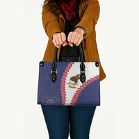 American Samoa Eagle Leather Bag Polynesian Tribal Pattern Curve Style LT05 - Polynesian Pride