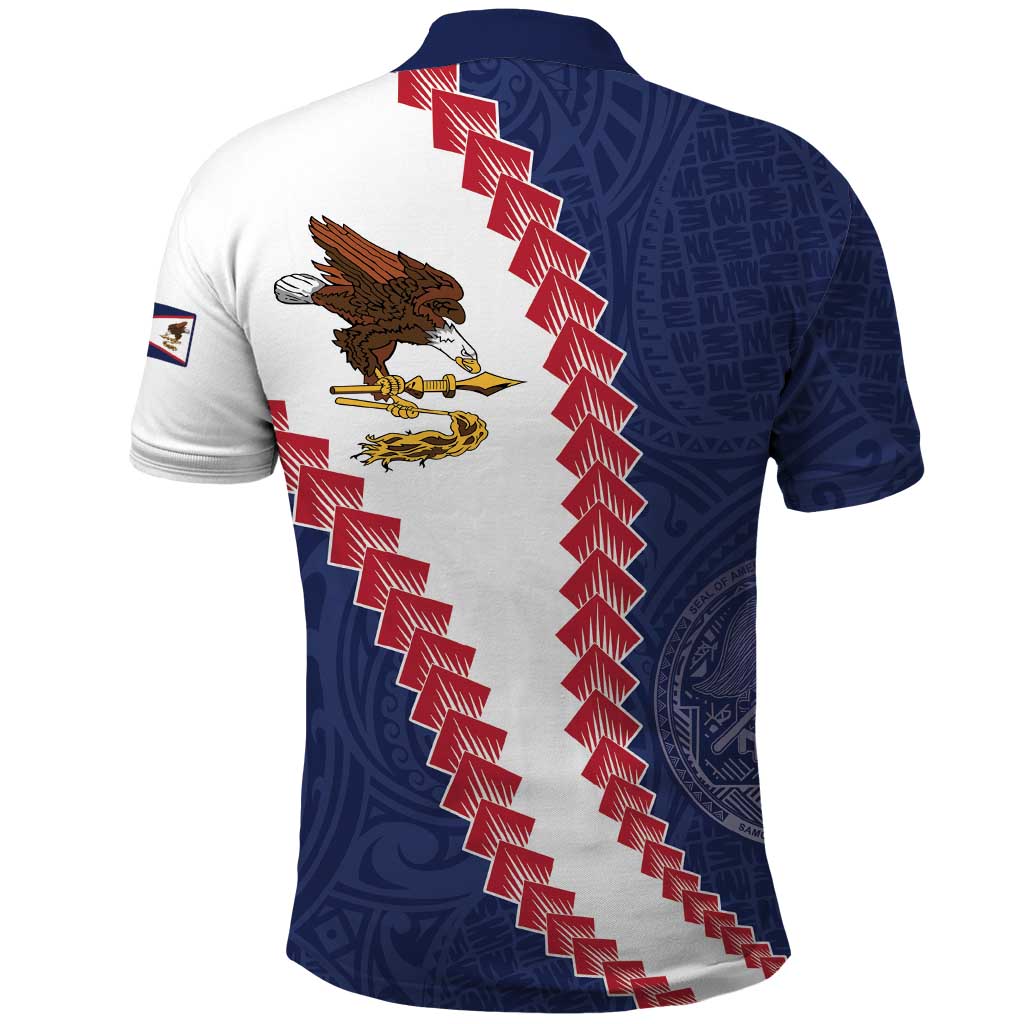 American Samoa Eagle Polo Shirt Polynesian Tribal Pattern Curve Style LT05 - Polynesian Pride
