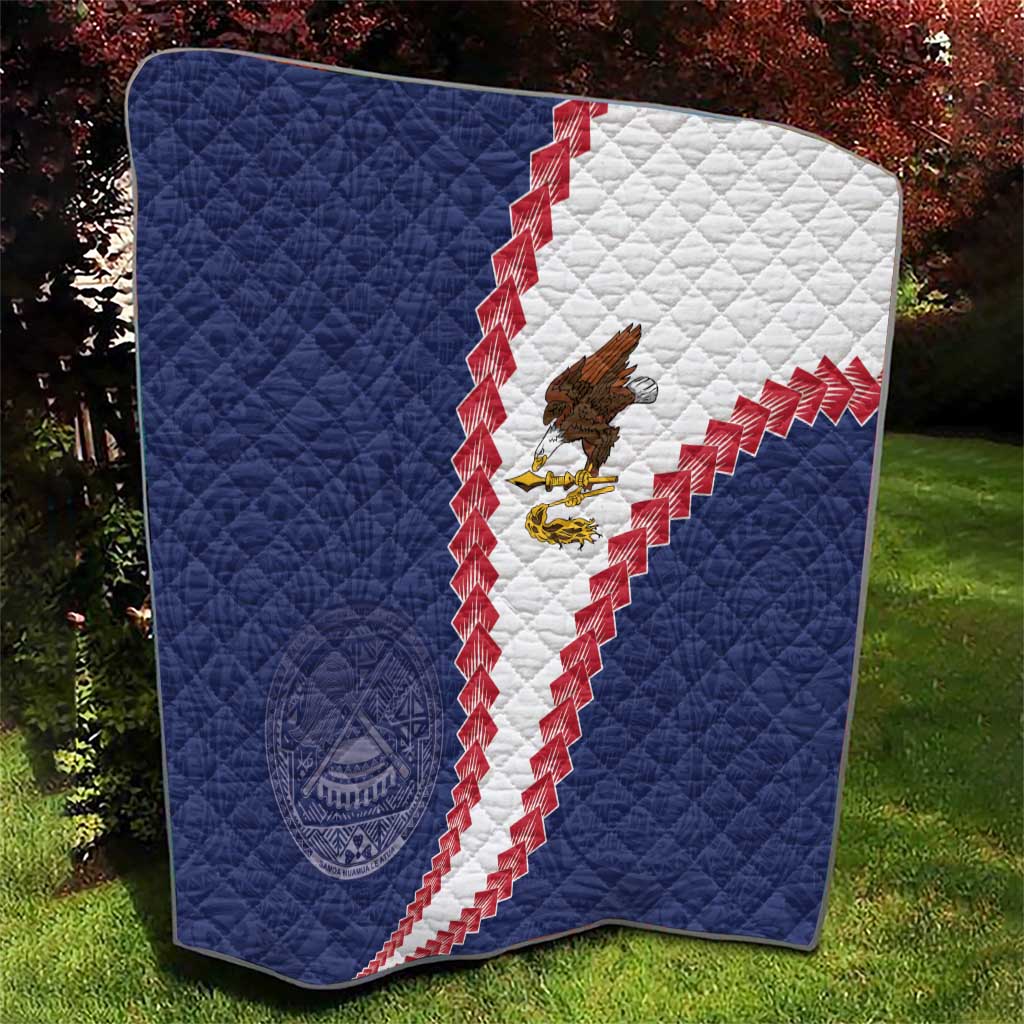 American Samoa Eagle Quilt Polynesian Tribal Pattern Curve Style LT05 - Polynesian Pride
