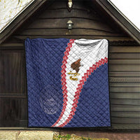 American Samoa Eagle Quilt Polynesian Tribal Pattern Curve Style LT05 - Polynesian Pride