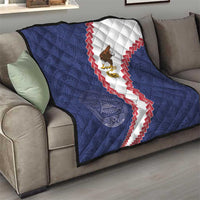 American Samoa Eagle Quilt Polynesian Tribal Pattern Curve Style LT05 - Polynesian Pride