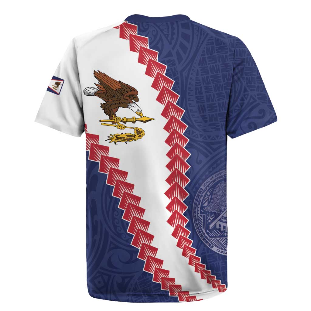 American Samoa Eagle Rugby Jersey Polynesian Tribal Pattern Curve Style LT05 - Polynesian Pride