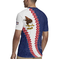 American Samoa Eagle Rugby Jersey Polynesian Tribal Pattern Curve Style LT05 - Polynesian Pride