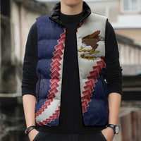 American Samoa Eagle Sleeveless Puffer Jacket Polynesian Tribal Pattern Curve Style LT05 - Polynesian Pride