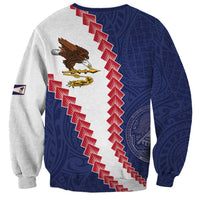 American Samoa Eagle Sweatshirt Polynesian Tribal Pattern Curve Style LT05 - Polynesian Pride