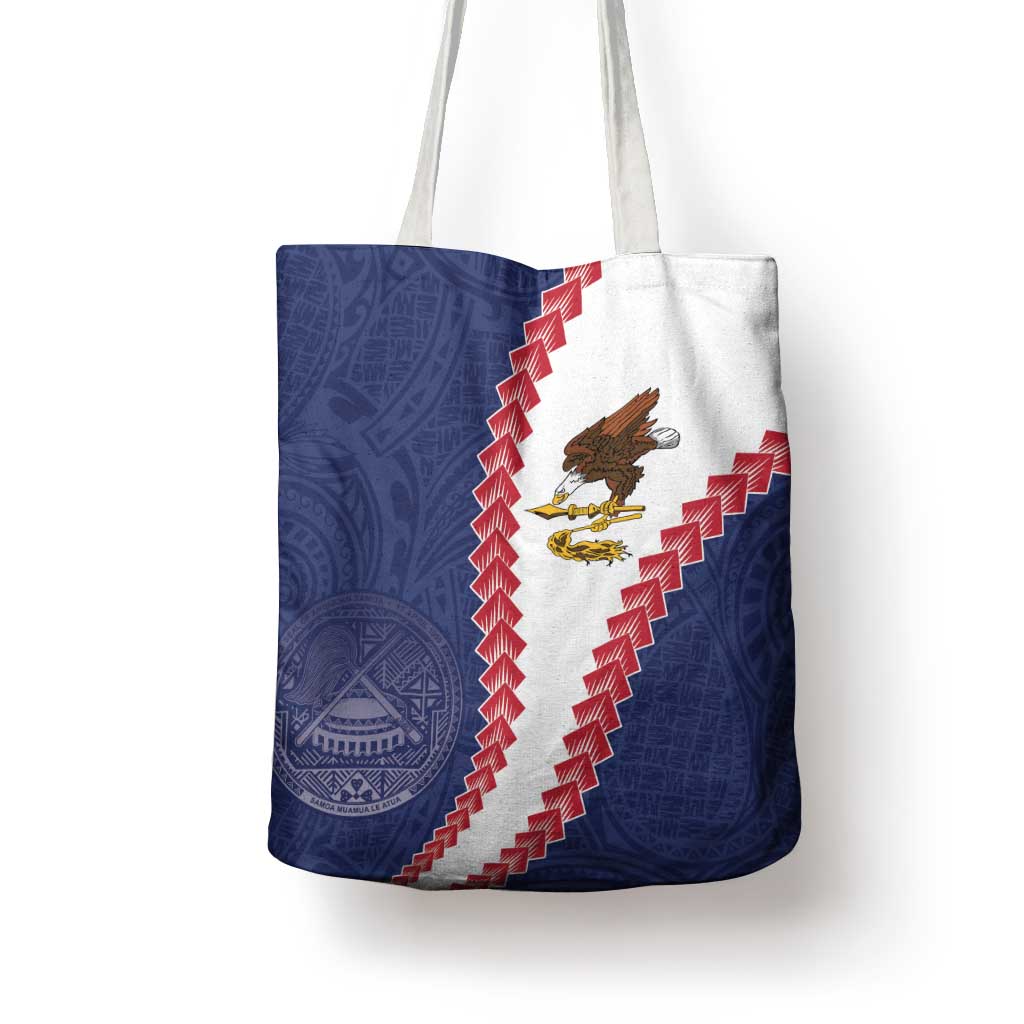 American Samoa Eagle Tote Bag Polynesian Tribal Pattern Curve Style LT05 - Polynesian Pride
