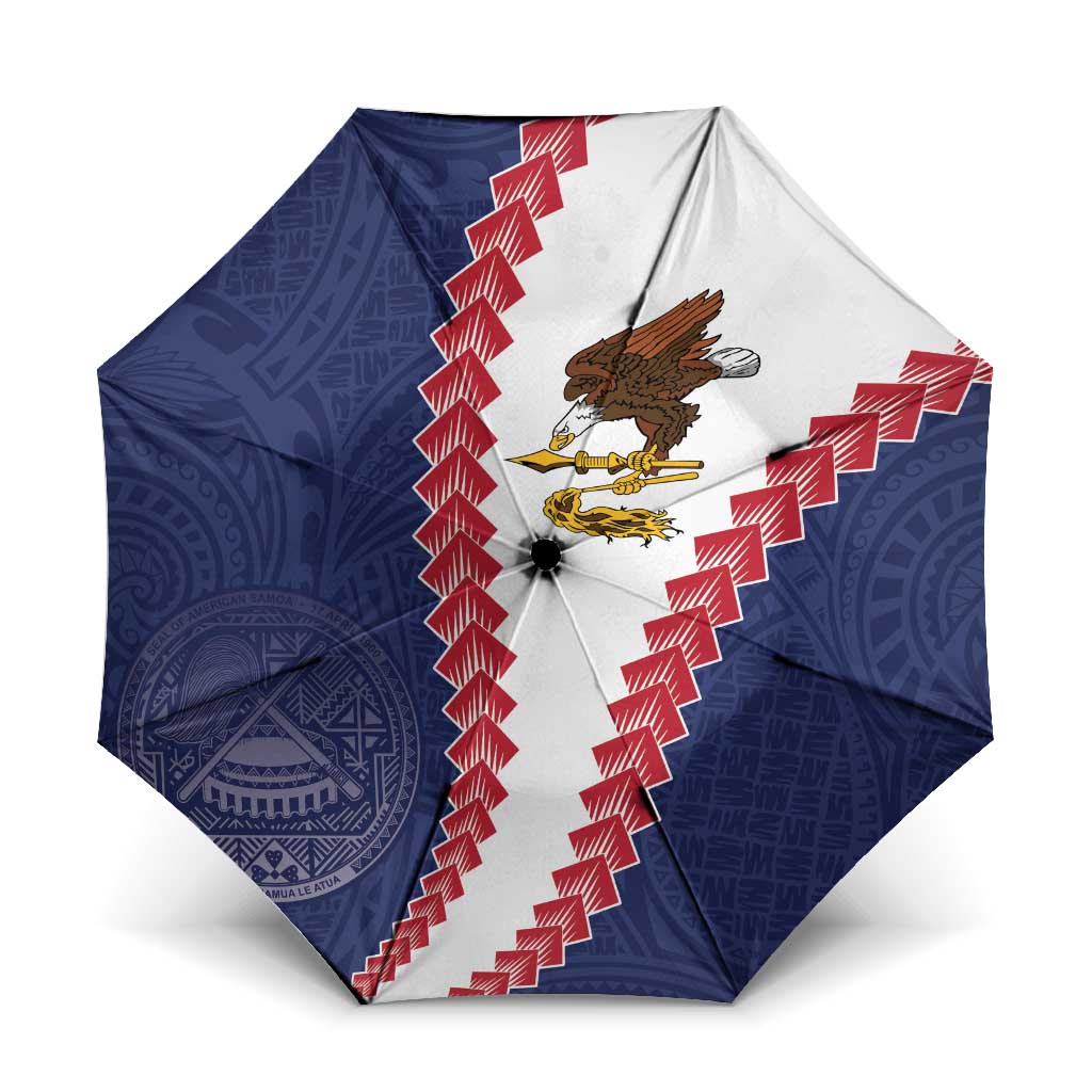 American Samoa Eagle Umbrella Polynesian Tribal Pattern Curve Style