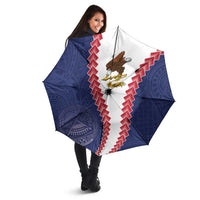 American Samoa Eagle Umbrella Polynesian Tribal Pattern Curve Style LT05 - Polynesian Pride