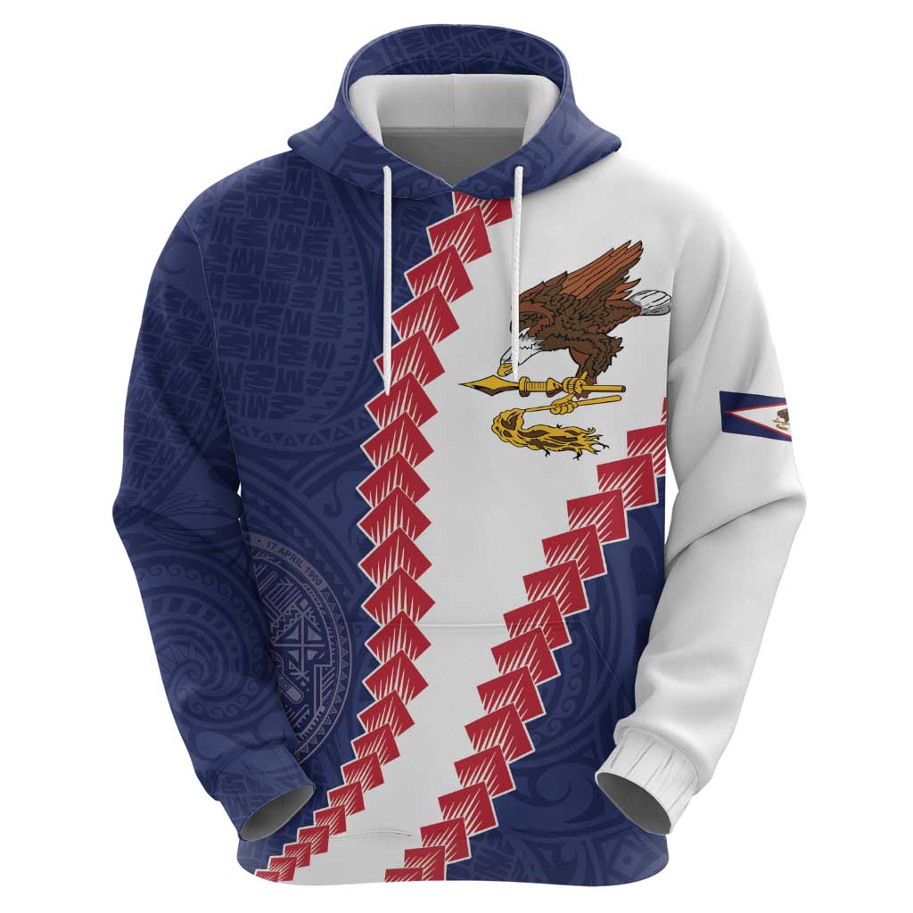 American Samoa Eagle Zip Hoodie Polynesian Tribal Pattern Curve Style LT05 - Polynesian Pride