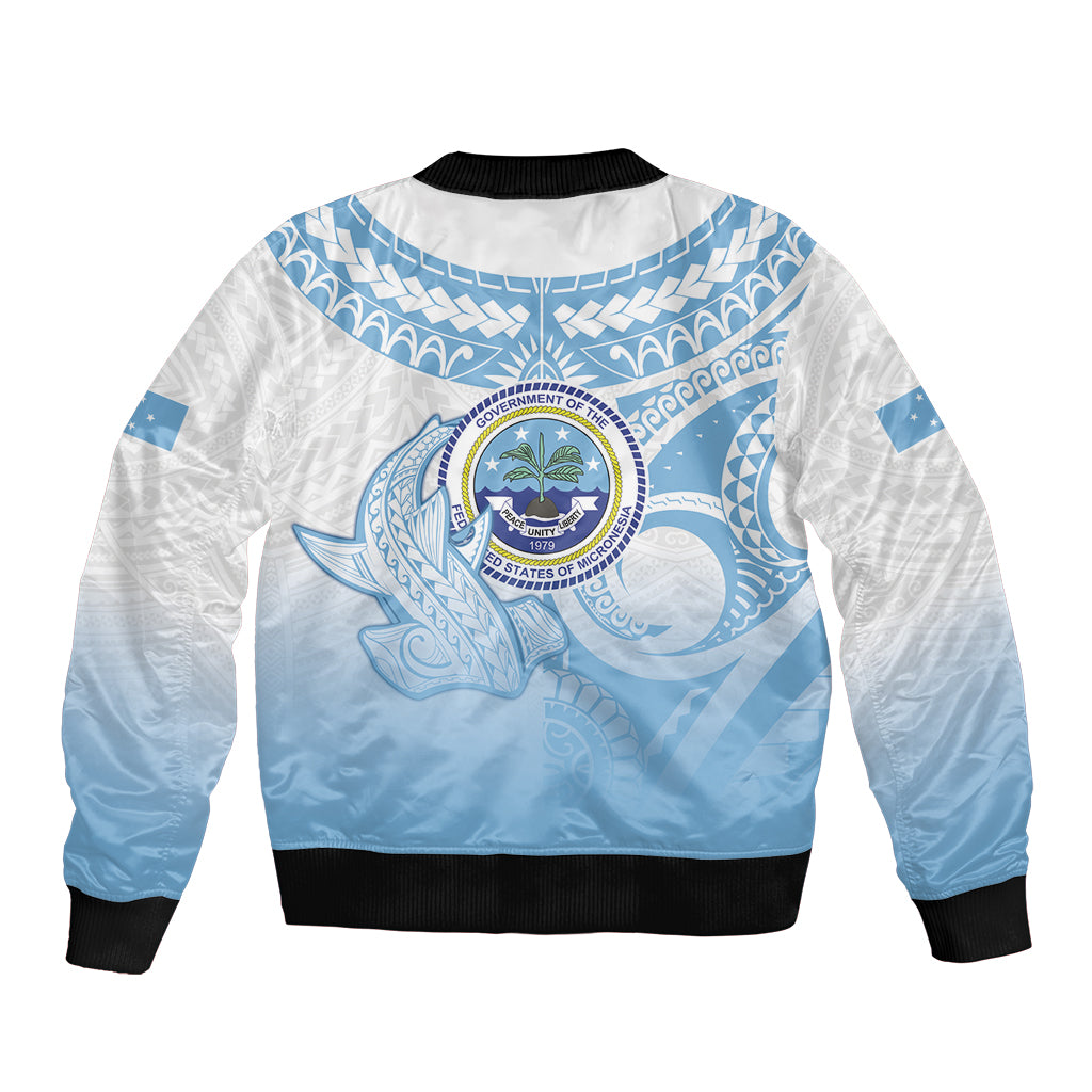 Micronesia Constitution Day Bomber Jacket Polynesian Tribal Tattoo Simple Style LT05 - Polynesian Pride