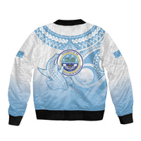 Micronesia Constitution Day Bomber Jacket Polynesian Tribal Tattoo Simple Style LT05 - Polynesian Pride