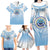 Micronesia Constitution Day Family Matching Long Sleeve Bodycon Dress and Hawaiian Shirt Polynesian Tribal Tattoo Simple Style