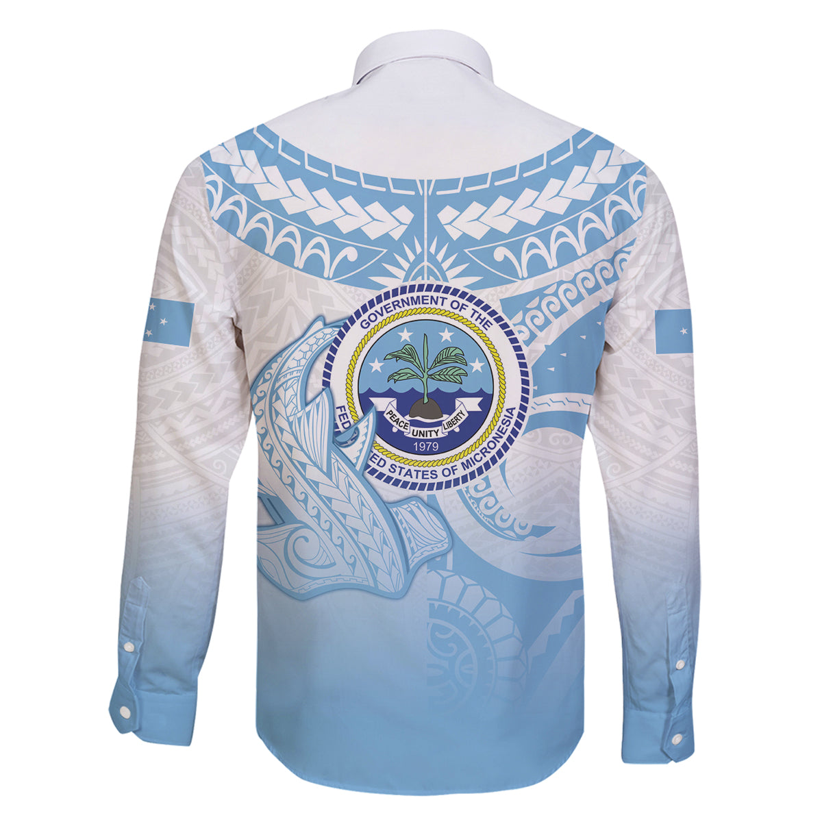 Micronesia Constitution Day Family Matching Puletasi and Hawaiian Shirt Polynesian Tribal Tattoo Simple Style LT05 - Polynesian Pride