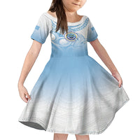 Micronesia Constitution Day Family Matching Tank Maxi Dress and Hawaiian Shirt Polynesian Tribal Tattoo Simple Style