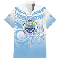 Micronesia Constitution Day Family Matching Tank Maxi Dress and Hawaiian Shirt Polynesian Tribal Tattoo Simple Style