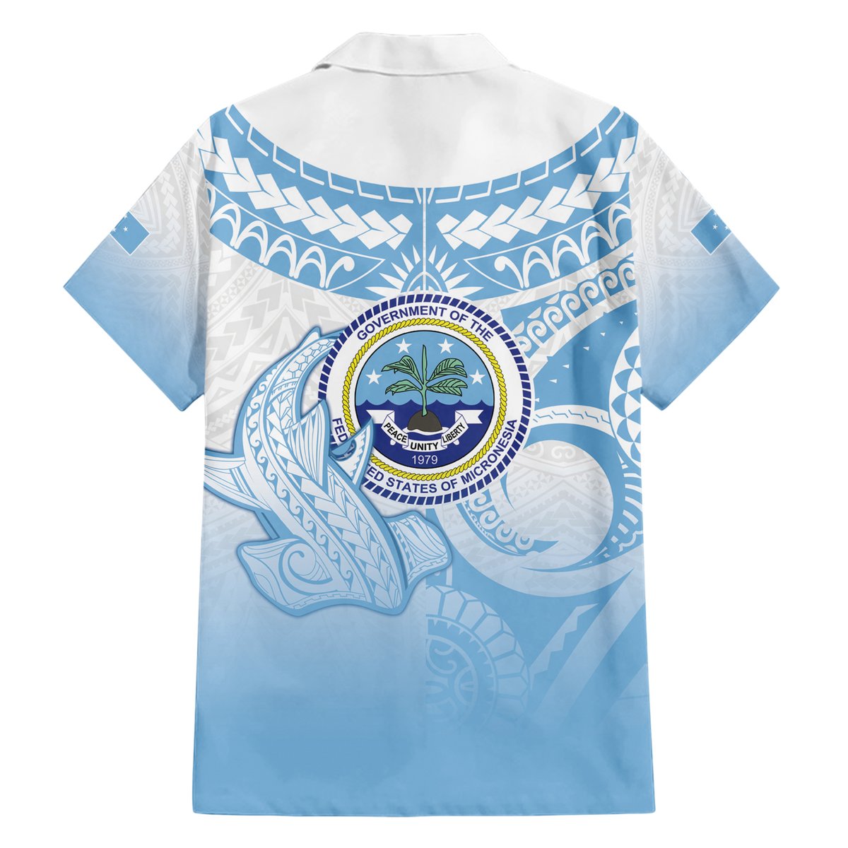 Micronesia Constitution Day Hawaiian Shirt Polynesian Tribal Tattoo Simple Style LT05 - Polynesian Pride