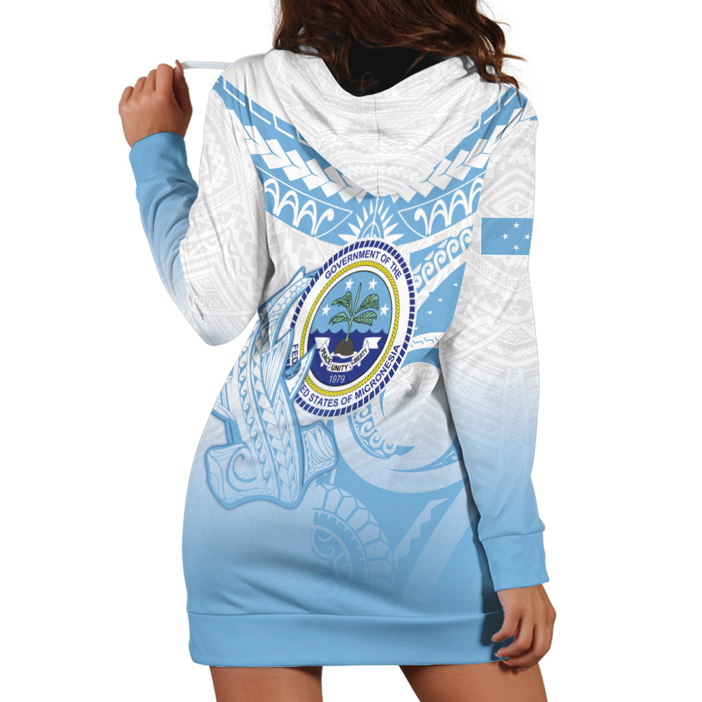 Micronesia Constitution Day Hoodie Dress Polynesian Tribal Tattoo Simple Style LT05 - Polynesian Pride