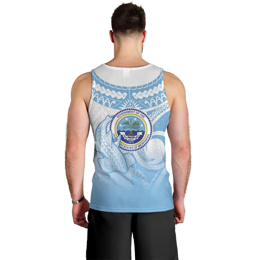 Micronesia Constitution Day Men Tank Top Polynesian Tribal Tattoo Simple Style LT05 - Polynesian Pride