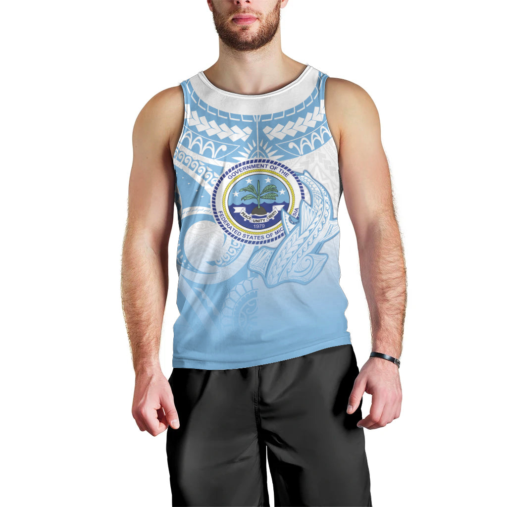 Micronesia Constitution Day Men Tank Top Polynesian Tribal Tattoo Simple Style LT05 - Polynesian Pride