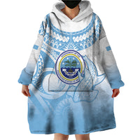 Micronesia Constitution Day Wearable Blanket Hoodie Polynesian Tribal Tattoo Simple Style LT05 - Polynesian Pride
