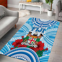 Fiji Ratu Sir Lala Sukuna Day Area Rug Hibiscus Tapa Pattern
