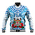 Personalised Fiji Ratu Sir Lala Sukuna Day Baseball Jacket Hibiscus Tapa Pattern