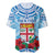 Personalised Fiji Ratu Sir Lala Sukuna Day Baseball Jersey Hibiscus Tapa Pattern