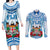 Personalised Fiji Ratu Sir Lala Sukuna Day Couples Matching Long Sleeve Bodycon Dress and Long Sleeve Button Shirt Hibiscus Tapa Pattern