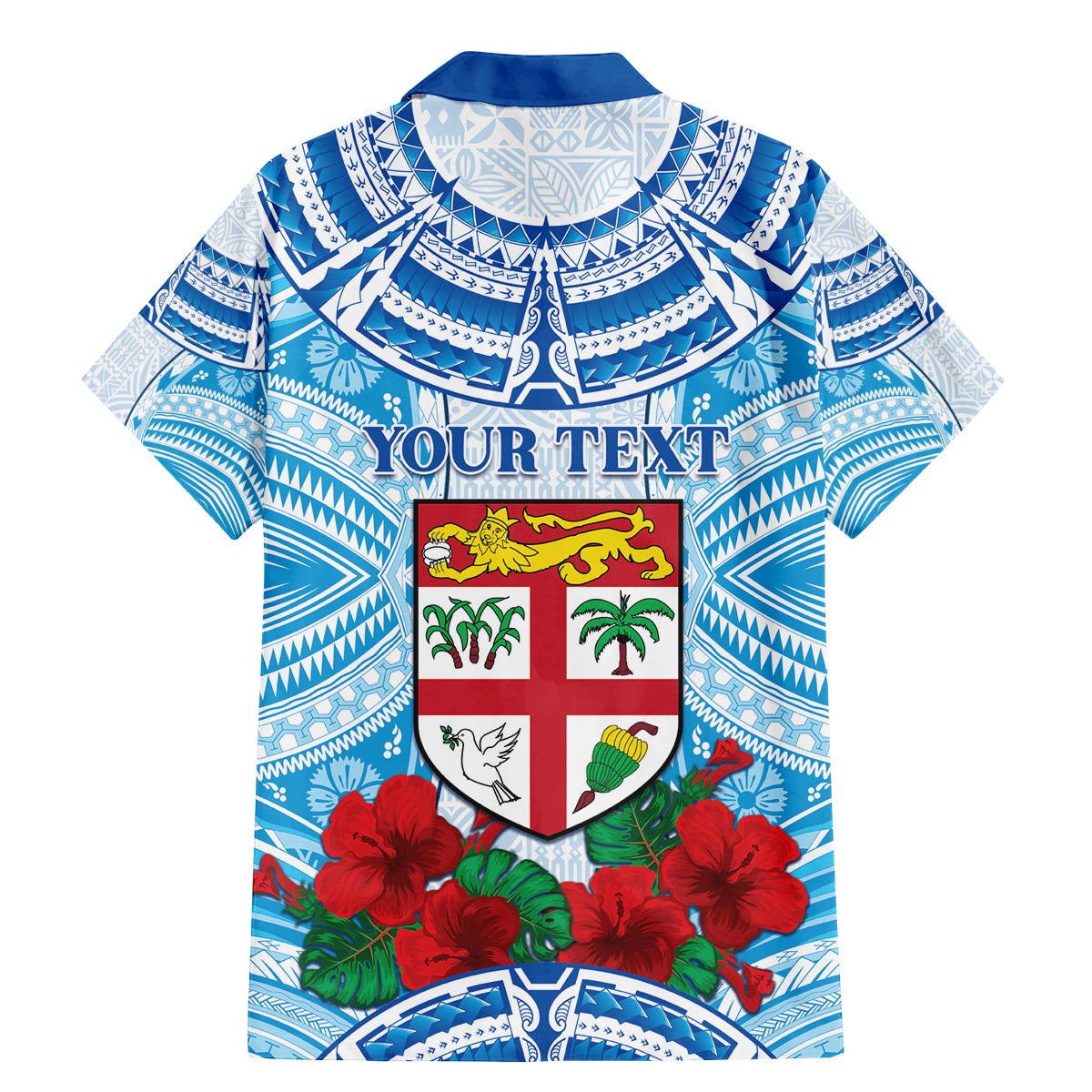 Personalised Fiji Ratu Sir Lala Sukuna Day Family Matching Mermaid Dress and Hawaiian Shirt Hibiscus Tapa Pattern