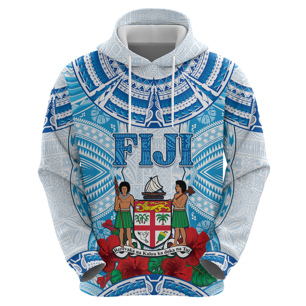 Personalised Fiji Ratu Sir Lala Sukuna Day Hoodie Hibiscus Tapa Pattern