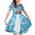 Personalised Fiji Ratu Sir Lala Sukuna Day Kid Short Sleeve Dress Hibiscus Tapa Pattern