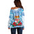 Personalised Fiji Ratu Sir Lala Sukuna Day Off Shoulder Sweater Hibiscus Tapa Pattern