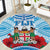 Fiji Ratu Sir Lala Sukuna Day Round Carpet Hibiscus Tapa Pattern