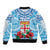 Personalised Fiji Ratu Sir Lala Sukuna Day Sleeve Zip Bomber Jacket Hibiscus Tapa Pattern