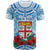 Personalised Fiji Ratu Sir Lala Sukuna Day T Shirt Hibiscus Tapa Pattern