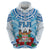 Personalised Fiji Ratu Sir Lala Sukuna Day Zip Hoodie Hibiscus Tapa Pattern