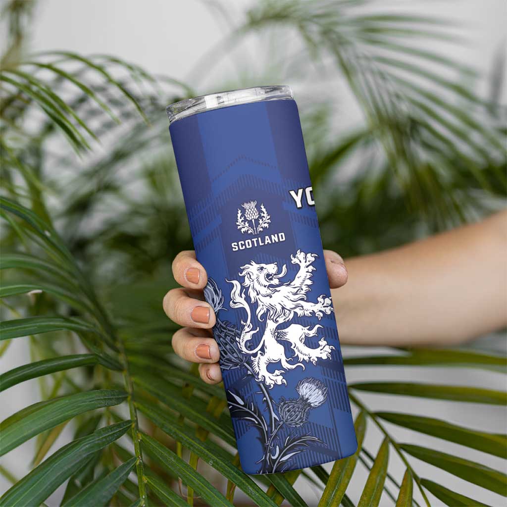New Zealand And Scotland Rugby Custom Skinny Tumbler Maori Tiki With Thistle Together