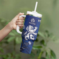 New Zealand And Scotland Rugby Custom Tumbler With Handle Maori Tiki With Thistle Together