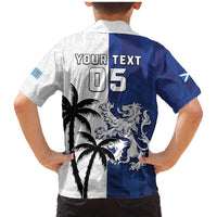 Fiji And Scotland Rugby Custom Family Matching Mermaid Dress and Hawaiian Shirt Fijian Palm Tree With Thistle Together