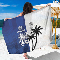 Fiji And Scotland Rugby Sarong Fijian Palm Tree With Thistle Together