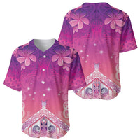 New Zealand Matariki Baseball Jersey Maori Marae Purple Galaxy