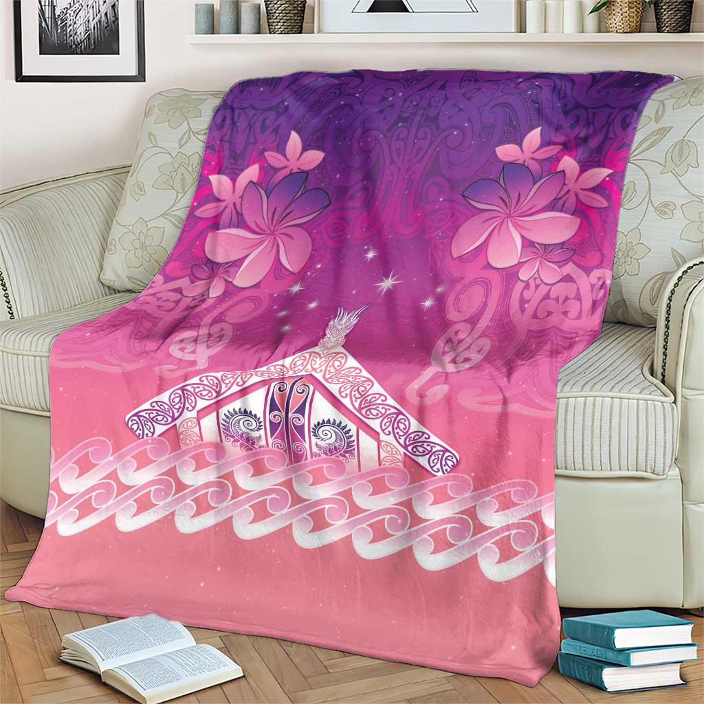 New Zealand Matariki Blanket Maori Marae Purple Galaxy