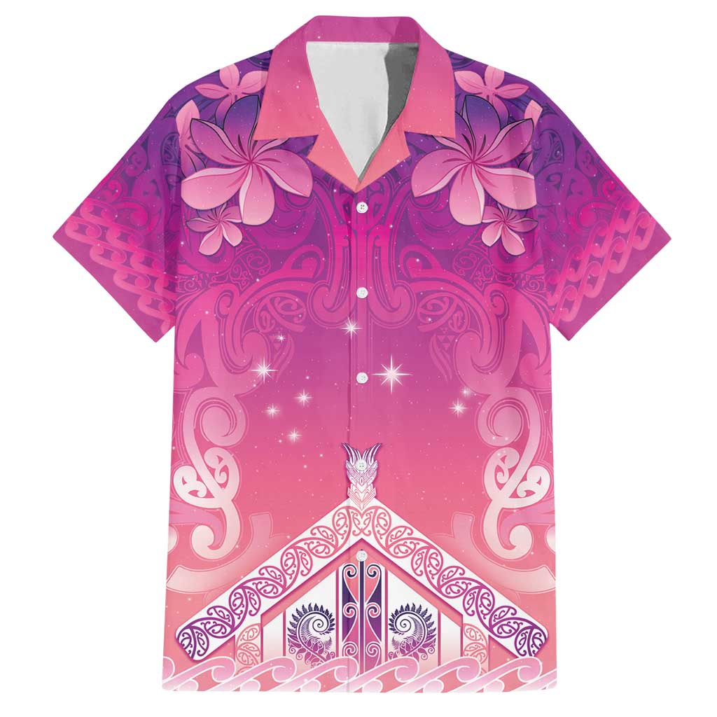 New Zealand Matariki Family Matching Long Sleeve Bodycon Dress and Hawaiian Shirt Maori Marae Purple Galaxy
